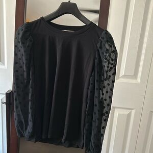 NWT Loft Blouse with Sheer Sleeves